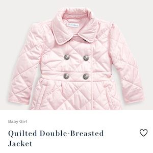 NW RLPH  LAUREN PK QUILTEDDBL-BRSTED BABY JCKT 12M